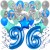 34-teiliges Geburtstagsdeko-Set mit Luftballons, Happy Birthday Blue zum 96. Geburtstag