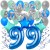 34-teiliges Geburtstagsdeko-Set mit Luftballons, Happy Birthday Blue zum 99. Geburtstag