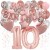 Happy Birthday Dream Rose Gold, Geburtstagsdeko-Set mit Luftballons zum 10. Geburtstag, 42-teilig