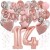 Happy Birthday Dream Rose Gold, Geburtstagsdeko-Set mit Luftballons zum 14. Geburtstag, 42-teilig