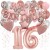 Happy Birthday Dream Rose Gold, Geburtstagsdeko-Set mit Luftballons zum 16. Geburtstag, 42-teilig