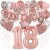 Happy Birthday Dream Rose Gold, Geburtstagsdeko-Set mit Luftballons zum 18. Geburtstag, 42-teilig