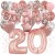 Happy Birthday Dream Rose Gold, Geburtstagsdeko-Set mit Luftballons zum 20. Geburtstag, 42-teilig