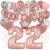 Happy Birthday Dream Rose Gold, Geburtstagsdeko-Set mit Luftballons zum 22. Geburtstag, 42-teilig