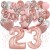 Happy Birthday Dream Rose Gold, Geburtstagsdeko-Set mit Luftballons zum 23. Geburtstag, 42-teilig