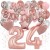 Happy Birthday Dream Rose Gold, Geburtstagsdeko-Set mit Luftballons zum 24. Geburtstag, 42-teilig