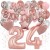 Happy Birthday Dream Rose Gold, Geburtstagsdeko-Set mit Luftballons zum 24. Geburtstag, 42-teilig