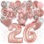 Happy Birthday Dream Rose Gold, Geburtstagsdeko-Set mit Luftballons zum 26. Geburtstag, 42-teilig