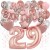 Happy Birthday Dream Rose Gold, Geburtstagsdeko-Set mit Luftballons zum 29. Geburtstag, 42-teilig