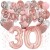 Happy Birthday Dream Rose Gold, Geburtstagsdeko-Set mit Luftballons zum 30. Geburtstag, 42-teilig