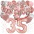 Happy Birthday Dream Rose Gold, Geburtstagsdeko-Set mit Luftballons zum 35. Geburtstag, 42-teilig