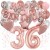 Happy Birthday Dream Rose Gold, Geburtstagsdeko-Set mit Luftballons zum 36. Geburtstag, 42-teilig