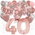 Happy Birthday Dream Rose Gold, Geburtstagsdeko-Set mit Luftballons zum 40. Geburtstag, 42-teilig