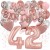 Happy Birthday Dream Rose Gold, Geburtstagsdeko-Set mit Luftballons zum 42. Geburtstag, 42-teilig