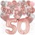 Happy Birthday Dream Rose Gold, Geburtstagsdeko-Set mit Luftballons zum 50. Geburtstag, 42-teilig