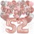 Happy Birthday Dream Rose Gold, Geburtstagsdeko-Set mit Luftballons zum 52. Geburtstag, 42-teilig