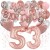 Happy Birthday Dream Rose Gold, Geburtstagsdeko-Set mit Luftballons zum 53. Geburtstag, 42-teilig