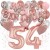 Happy Birthday Dream Rose Gold, Geburtstagsdeko-Set mit Luftballons zum 54. Geburtstag, 42-teilig