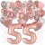 Happy Birthday Dream Rose Gold, Geburtstagsdeko-Set mit Luftballons zum 55. Geburtstag, 42-teilig