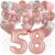 Happy Birthday Dream Rose Gold, Geburtstagsdeko-Set mit Luftballons zum 58. Geburtstag, 42-teilig