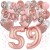 Happy Birthday Dream Rose Gold, Geburtstagsdeko-Set mit Luftballons zum 59. Geburtstag, 42-teilig
