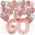 Happy Birthday Dream Rose Gold, Geburtstagsdeko-Set mit Luftballons zum 60. Geburtstag, 42-teilig
