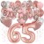 Happy Birthday Dream Rose Gold, Geburtstagsdeko-Set mit Luftballons zum 65. Geburtstag, 42-teilig