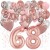 Happy Birthday Dream Rose Gold, Geburtstagsdeko-Set mit Luftballons zum 68. Geburtstag, 42-teilig