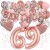 Happy Birthday Dream Rose Gold, Geburtstagsdeko-Set mit Luftballons zum 69. Geburtstag, 42-teilig