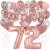 Happy Birthday Dream Rose Gold, Geburtstagsdeko-Set mit Luftballons zum 72. Geburtstag, 42-teilig