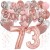 Happy Birthday Dream Rose Gold, Geburtstagsdeko-Set mit Luftballons zum 73. Geburtstag, 42-teilig