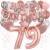 Happy Birthday Dream Rose Gold, Geburtstagsdeko-Set mit Luftballons zum 79. Geburtstag, 42-teilig