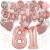 Happy Birthday Dream Rose Gold, Geburtstagsdeko-Set mit Luftballons zum 81. Geburtstag, 42-teilig