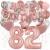 Happy Birthday Dream Rose Gold, Geburtstagsdeko-Set mit Luftballons zum 82. Geburtstag, 42-teilig