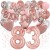 Happy Birthday Dream Rose Gold, Geburtstagsdeko-Set mit Luftballons zum 83. Geburtstag, 42-teilig