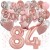 Happy Birthday Dream Rose Gold, Geburtstagsdeko-Set mit Luftballons zum 84. Geburtstag, 42-teilig