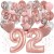 Happy Birthday Dream Rose Gold, Geburtstagsdeko-Set mit Luftballons zum 92. Geburtstag, 42-teilig