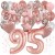 Happy Birthday Dream Rose Gold, Geburtstagsdeko-Set mit Luftballons zum 95. Geburtstag, 42-teilig