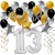 Geburtstagsdeko-Set mit Luftballons, Happy Birthday Glamour zum 13. Geburtstag, 34-teilig