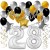 Geburtstagsdeko-Set mit Luftballons, Happy Birthday Glamour zum 28. Geburtstag, 34-teilig