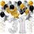 Geburtstagsdeko-Set mit Luftballons, Happy Birthday Glamour zum 31. Geburtstag, 34-teilig