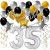 Geburtstagsdeko-Set mit Luftballons, Happy Birthday Glamour zum 35. Geburtstag, 34-teilig