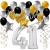 Geburtstagsdeko-Set mit Luftballons, Happy Birthday Glamour zum 41. Geburtstag, 34-teilig