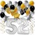 Geburtstagsdeko-Set mit Luftballons, Happy Birthday Glamour zum 52. Geburtstag, 34-teilig