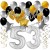 Geburtstagsdeko-Set mit Luftballons, Happy Birthday Glamour zum 53. Geburtstag, 34-teilig