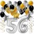Geburtstagsdeko-Set mit Luftballons, Happy Birthday Glamour zum 56. Geburtstag, 34-teilig