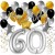 Geburtstagsdeko-Set mit Luftballons, Happy Birthday Glamour zum 60. Geburtstag, 34-teilig