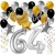 Geburtstagsdeko-Set mit Luftballons, Happy Birthday Glamour zum 64. Geburtstag, 34-teilig