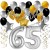 Geburtstagsdeko-Set mit Luftballons, Happy Birthday Glamour zum 65. Geburtstag, 34-teilig