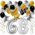 Geburtstagsdeko-Set mit Luftballons, Happy Birthday Glamour zum 68. Geburtstag, 34-teilig